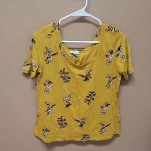 Susina Mustard Floral Blouse 💛